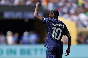 里程碑，登贝莱迎来巴黎圣日耳曼生涯第100场比赛