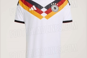 阿迪达斯谢幕之作！德国队世界杯球衣谍照：黑红黄三色V形图案