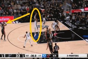 有效果🤣文班距离热巴5米奋力跳起干扰投篮&成功防守