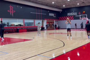 怪不得超远这么准啊！谢泼德训练中都是三分线外一步练投篮的🚀